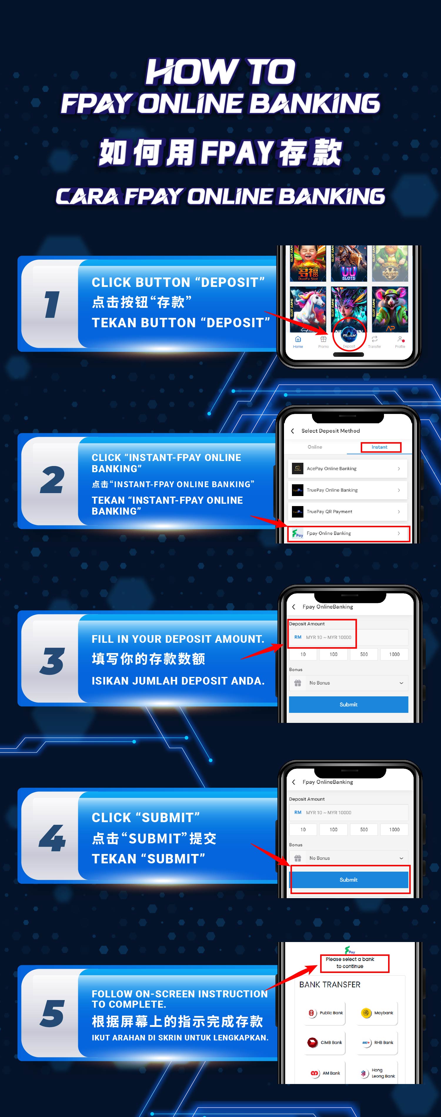How to deposit with FPAY
